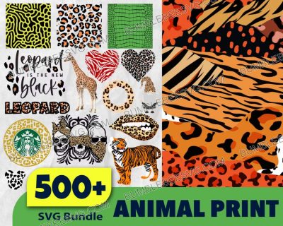 500 Animal Print Svg Bundle, Wild Animal Svg, Animal Print Svg