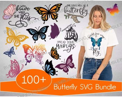 100 Butterfly Svg Bundle, Butterfly Clipart, Butterfly Vector