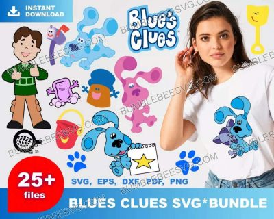 25 Blues Clues Svg Bundle, Blues Clues Svg, Blues Clues Clipart