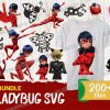 200 Ladybug Svg Bundle, Ladybug Svg, Ladybug Characters