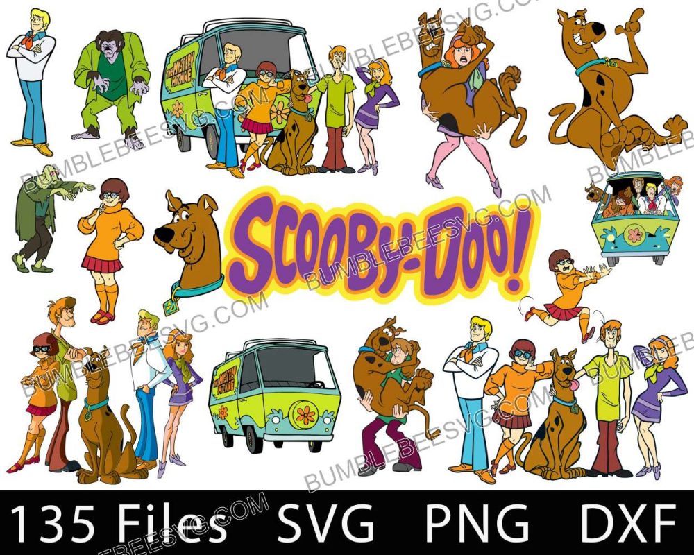 135 Scooby Doo Svg Bundle, Scooby Doo Svg, Scooby Doo Vector