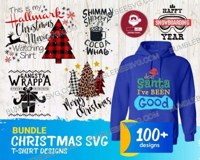 100 Christmas T shirt Svg Bundle, Christmas Svg, Xmas Svg
