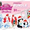 31 Disney Princess Christmas Svg Bundle, Christmas Svg