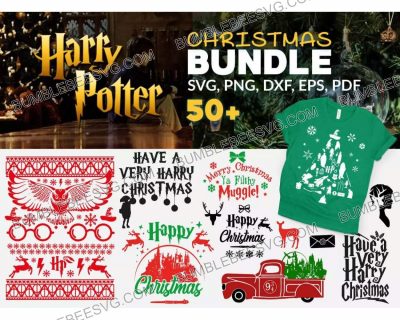 50 Christmas Harry Potter Svg Bundle, Harry Potter Svg
