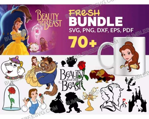 70 Beauty And The Beast Svg Bundle, Belle Svg