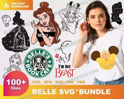 100 Belle Princess Svg Bundle, Belle Svg, Belle Princess Svg