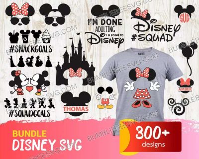 300 Disney Svg Bundle, Disney Svg, Mickey Svg, Minnie Svg