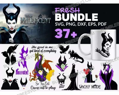 37 Maleficent Svg Bundle, Fairy Godmother Svg, Dark Witch Svg