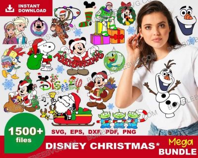 1500 Disney Christmas Svg Bundle, Christmas Svg