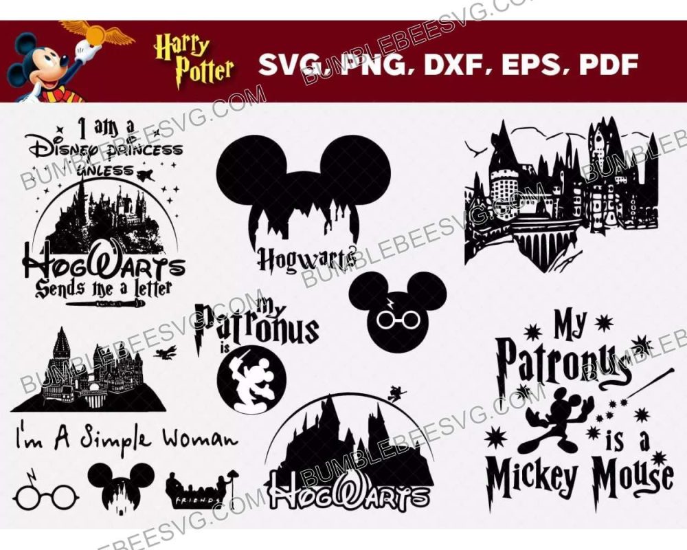 17 Harry Potter Disney Svg Bundle Harry Potter Svg Disney Svg Mickey Svg 2591