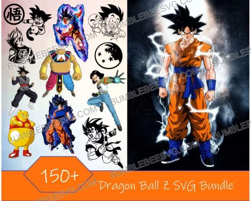 200 Dragon Ball Z Svg Bundle, Goku Svg, Super Saiyan Svg