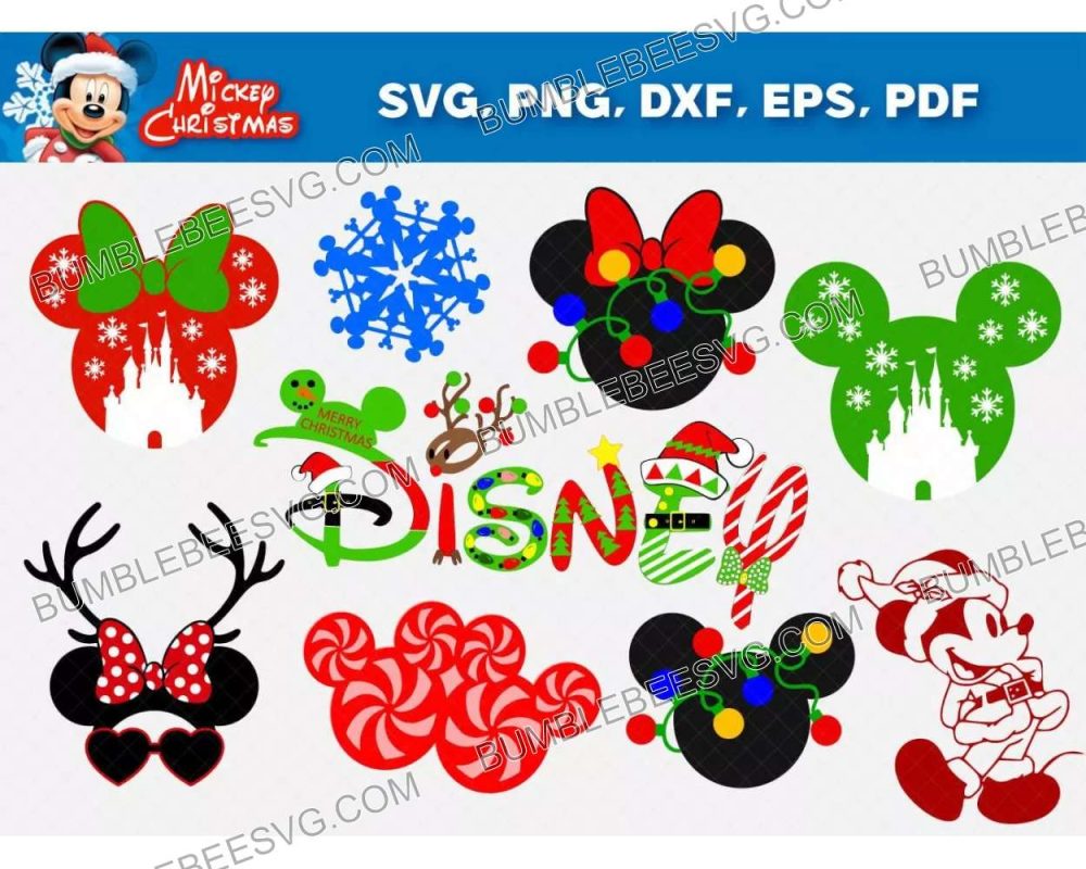 53 Mickey Christmas Svg Bundle Christmas Svg Xmas Svg 9627