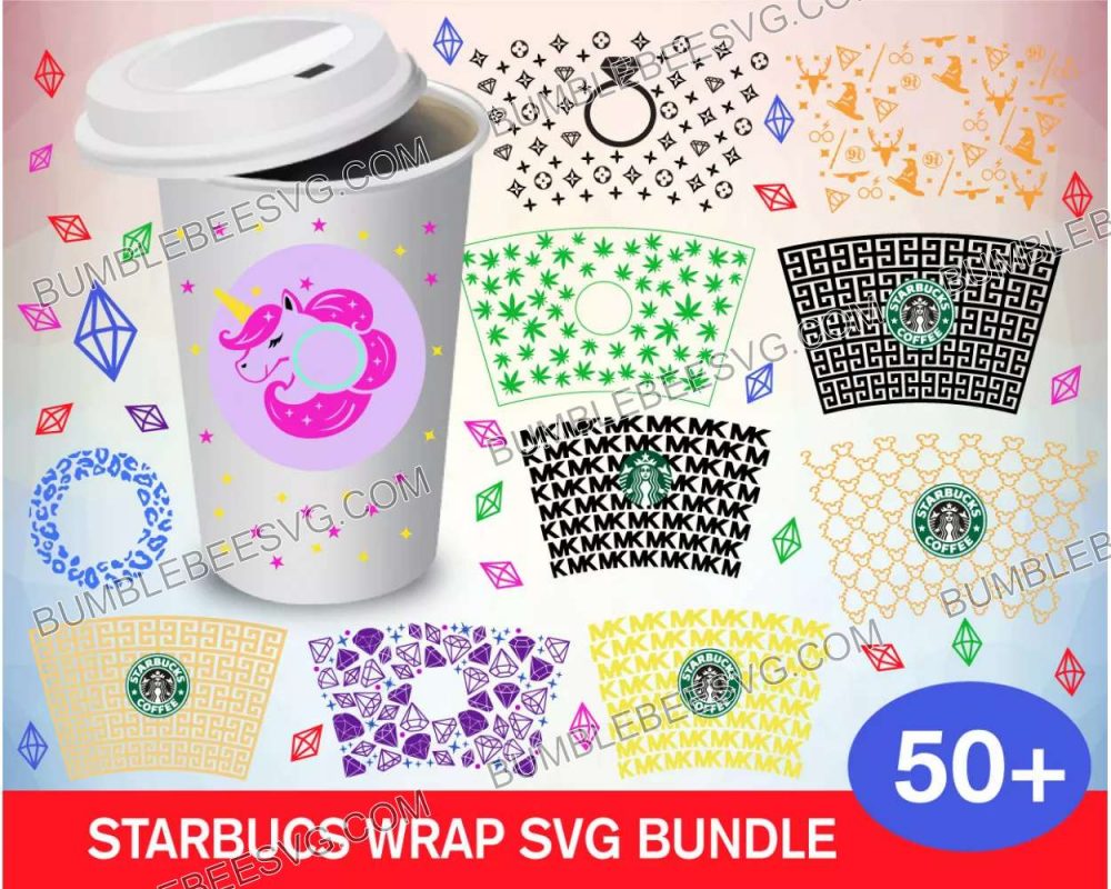 50 Starbucks Wrap Bundle Svg Starbucks Svg Starbuck Logo Svg 7973