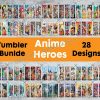 28 Anime Straight And Tapered Tumbler Png Bundle