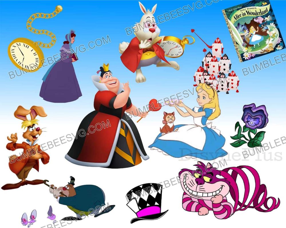 115 Alice In Wonderland Png Bundle, Alice Png, Alice Birthday